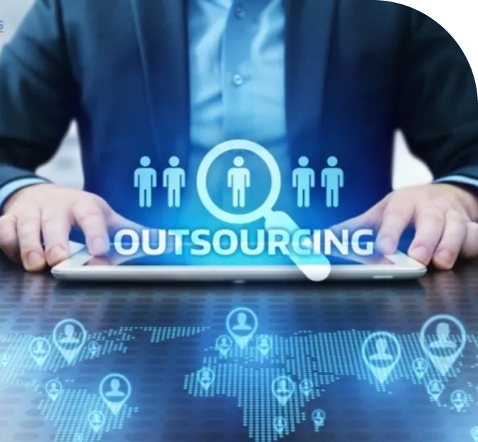 Outsourcing sales strategy illustration