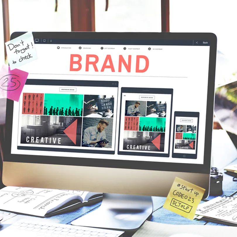 Illustration for Brand collateral services including design storytelling and visual brand assets